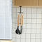 Rotated Kitchen Hooks Adhesive Wall Door Clothes Bag Hanger Racks (Black) Newly