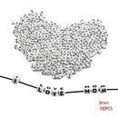 100X White Letter Alphabet Acrylic Beads For Bracelet Handmade DIY I2E4 Y0I6