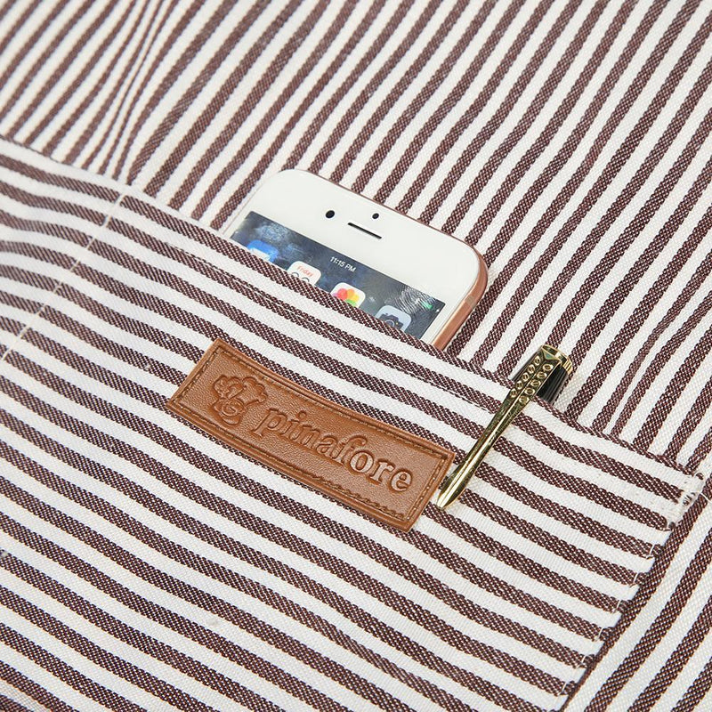 Stripes Apron Adjustable Cotton Canvas Cooking Kitchen Home Restaurant Pina