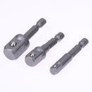 3pcs Sleeve Adapter Set Steel Square Head Ball Hex Shank Post Conversion Newly