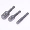3pcs Sleeve Adapter Set Steel Square Head Ball Hex Shank Post Conversion Newly