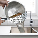 Stainless Steel Pot Strainer Slag Holder Drainer Water Filtering Sieve Tool