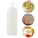 1* Plastic Clear Squeeze Squeezy Sauce Bottles Mayo 240ml Dispenser Bottles M9O8
