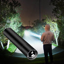 Mini Powerful Flashlight USB Charge Zoom Torch Strong Lighting Lamp (Black)