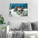 5D DIY Full Drill Cross Stitch Christmas Carriage Diamond Painting Embroide