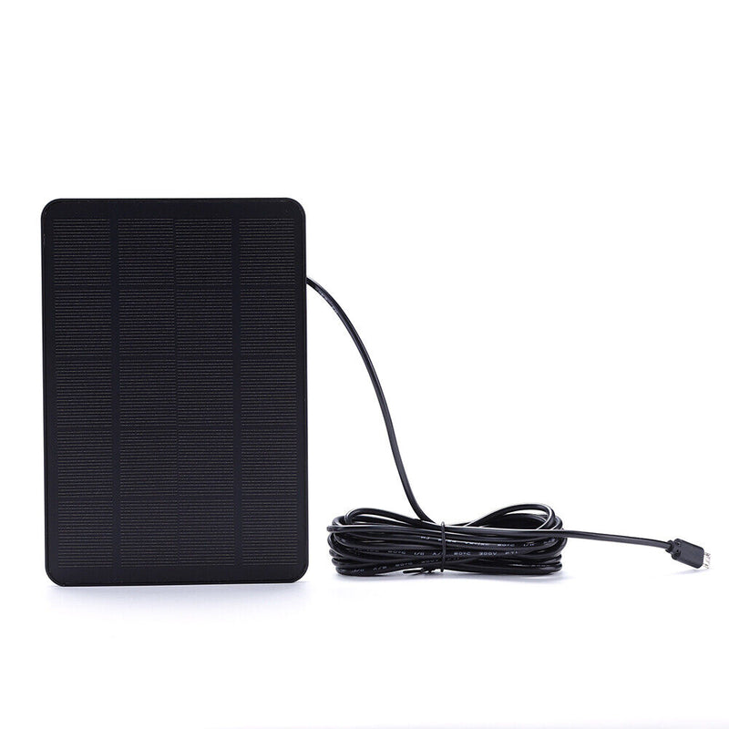 10W Solar Cells Charger 5V Portable Monocrystalline Solar Panels (Black) Newly