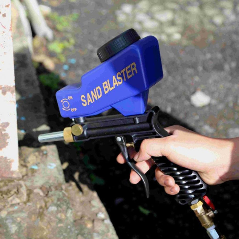 Portable Handheld Gravity Pneumatic Sandblasting Gun Sand Rust Blasting Device