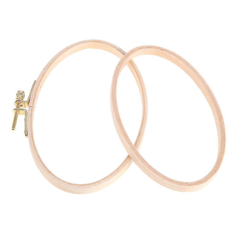 Stitch Bamboo Frame Embroidery Hoop Ring Oval Hand DIY Needlecraft Home Proximity