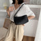 Pure Soft Leather Women Handbag Small Underarm Shoulder Totes Bag (Black)