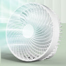 LED Night Light Mute Desktop Cooling Ceiling Fan for Camping Tent (White)