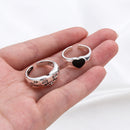 Color Tiny Creative Charm Heart Finger chain Gift Jewelry Tears Expression Ring