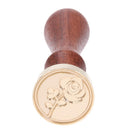 Copper Head Stamp DIY Paint Wax Envelope Sealing Seal with Wood Handle(m031