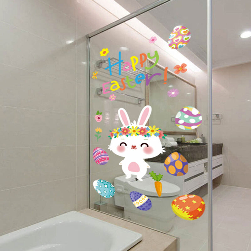 Easter Decals - Window Stickers Clings Easter Holiday Party Supplies 9 Sheets