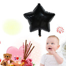 18inch Five-pointed Star Hydrogen Aluminum Foil Balloon Party Decor(Black)
