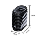 2x Rubber Fishing Reel Grip Non-Slip Protective Wheel Handle Cover (Black)