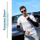 2pcs Ice Silk Sunscreen Cuff Summer Riding Running Cool Arm Sleeves (Black)