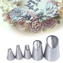 5Pcs/Set Russian Flower Icing Piping Nozzles Tip Pastry Cake DIY Tool F3T4