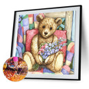 5D DIY Diamond Painting Kits Full Round Drill Cartoon Bear Mosaic Picture Cra