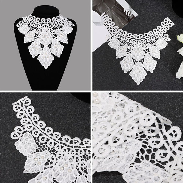 Embroidered Lace Lace Fabric Applique Embroidery Collar Neckline Accessories