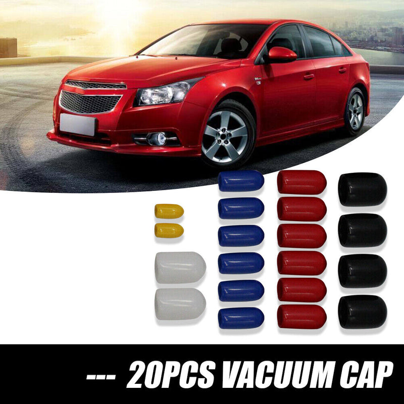 Vacuum Line Cap Assortment Kit 1/8 3/16 1/4 3/8 5/16 inch for Chevrolet Ford