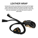 Thumb Finger Tip Protector Practice Archery Pull Arrow Guard Rings (Black) Newly