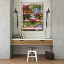 Painting By Numbers Kit DIY Flower Rack Hand Painted Canvas Oil Art Picture Gift