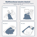 Electric Car Blanket Heated Fleece Travel Throw with Timer (Grey) Newly