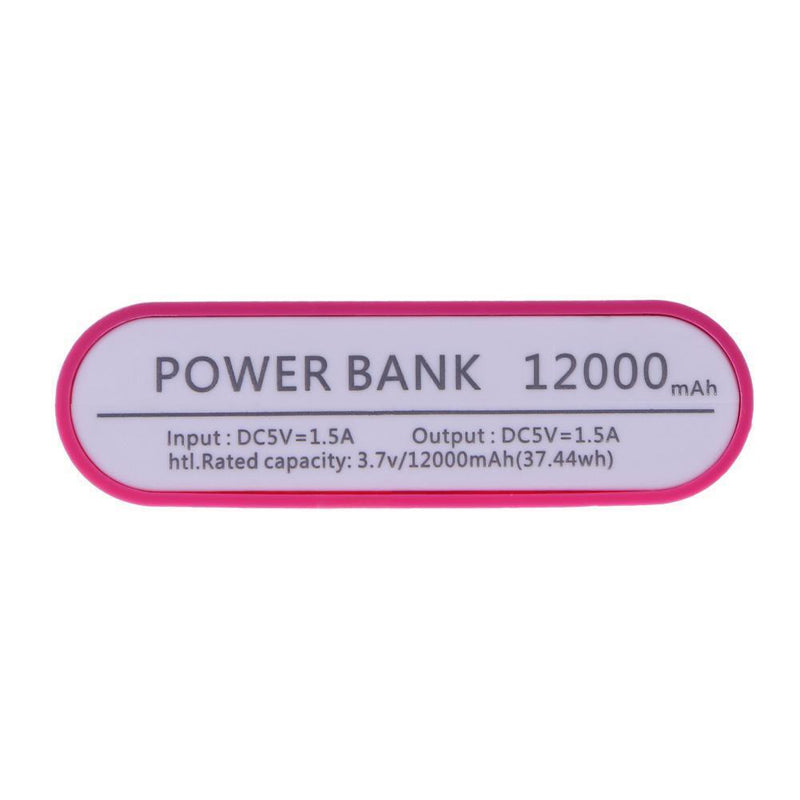 1.5A Digital Display Power Bank Case Shell 18650 Battery Holder Box (Pink)