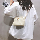 Summer Beach Straw Messenger Bags Shell Women Woven Shoulder Purse Handbags