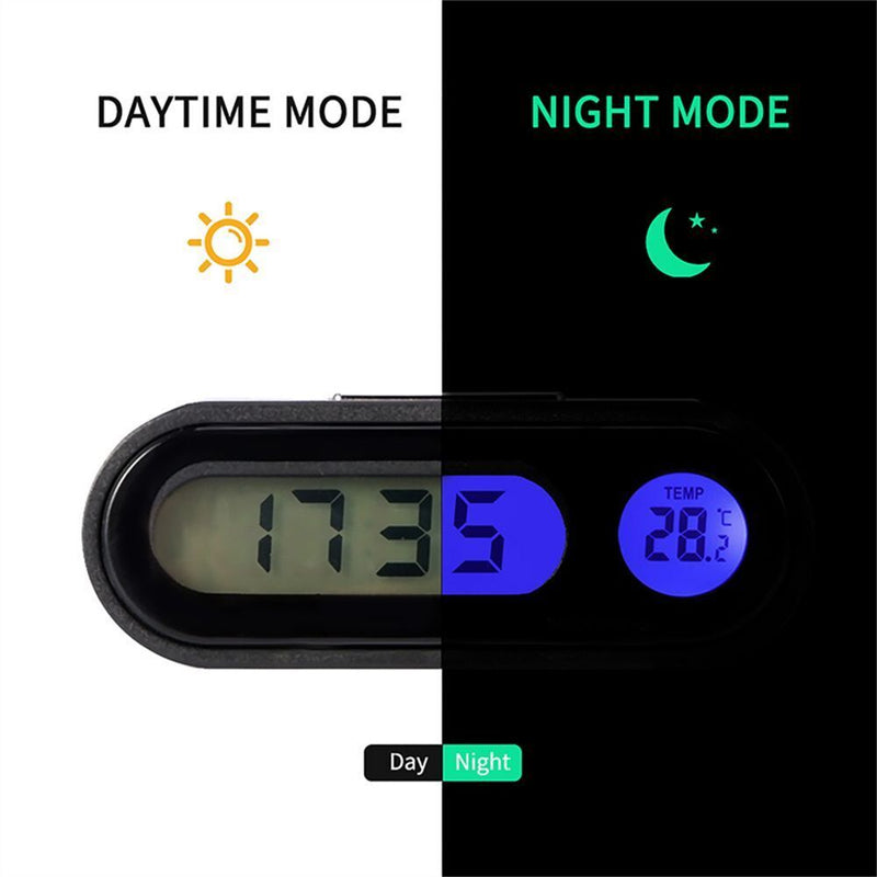 Display Car Electronic Clock Time Watch Auto Thermometer Auto Dashboard Clocks