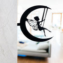 Iron Metal Fairy Silhouette Artwork for Wall Decor Garden Home Decor (B) Newly