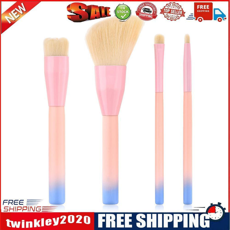 4pcs Gradient Color Cosmetic Powder Foundation Eyeshadow Makeup Brushes Set