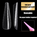 120pcs Nail Pieces Scaled Nail Extension Mold Glue Pointed Nails Manicure Tools