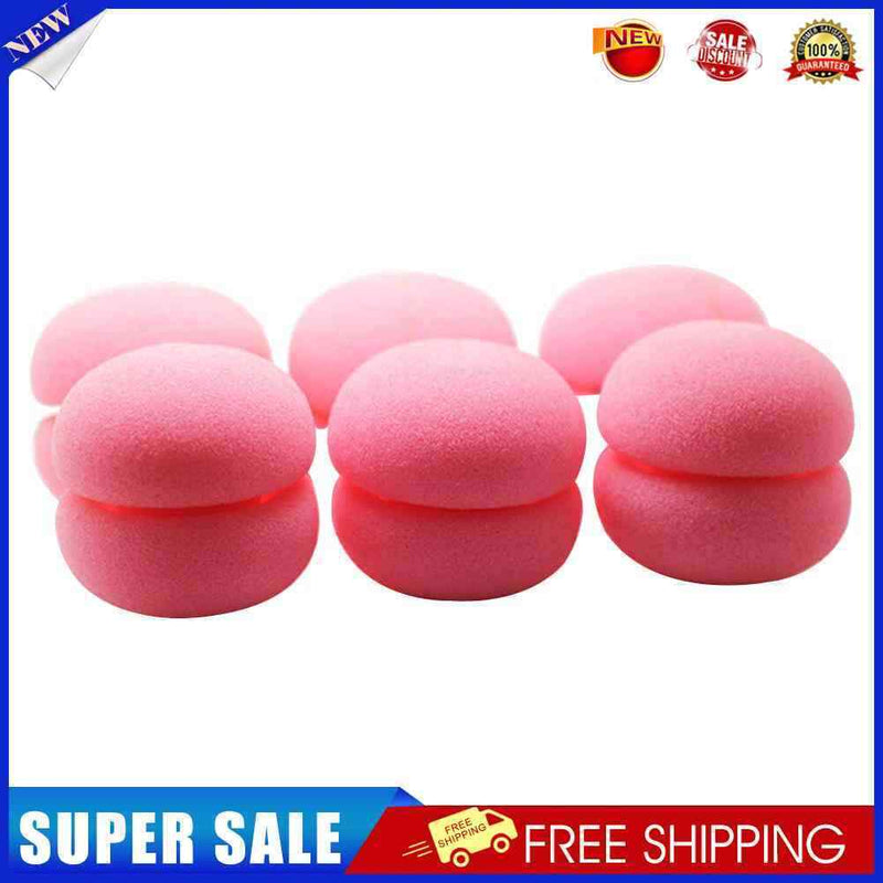 6pcs Sponge Curling Rollers Hair Soft Foam Balls DIY Hairdressing (Pink)