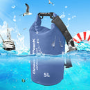 Waterproof Pouch Dry Sack for Drifting Swimming Trekking Bag (Blue 5L)