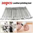 20pcs Manual Leather Craft Stamping Carving Embossing Beveler Stamping Tools .