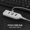 USB Hub 5Mbps High Speed Multi USB 2.0 Adapter 4 Port Splitter (White)