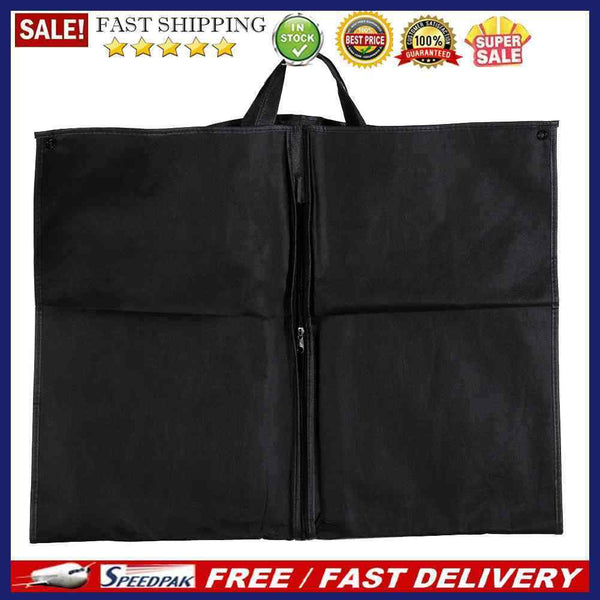 1pc Blck Dustproof Hanger Coat Clothes Garment Suit Cover Storage Bags