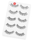 5 Pairs Lot Soft Durable Makeup Eye Lash Extension Cross Black False Eyelash