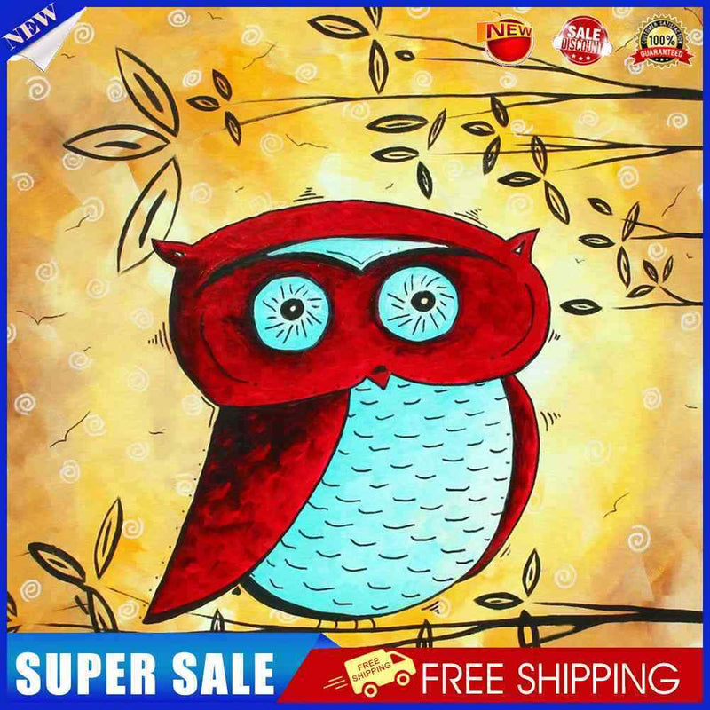 5D DIY Diamond Painting Kits Full Round Drill Cartoon Owl Mosaic Wall Pictu