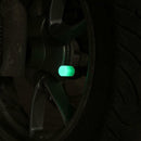 4x Tire Valve Caps Luminous Cars Vehicle Wheel Prank Valve Caps Glow Dust Cover