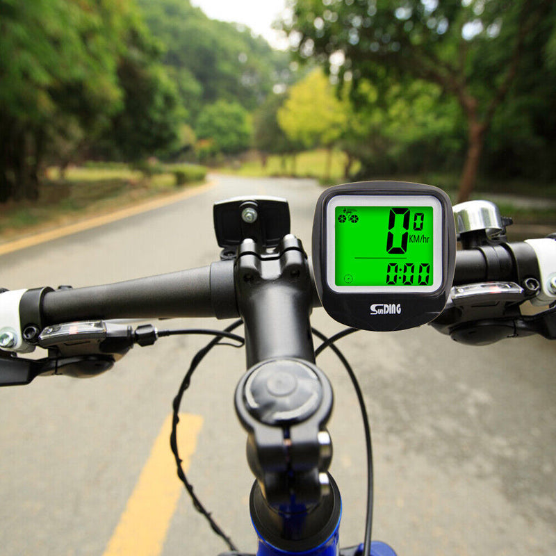 SUNDING Cycling Riding LCD Display Computer MTB Bike Wire Code Table Speedometer