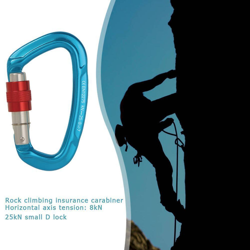 Aluminum Carabiner Outdoor Camping Climbing Hammock Lock Buckle (Blue)