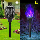12 LED Flame Torch Light Solar Powered Garden Path Plug-In Decoration Lamp