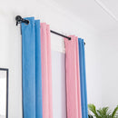 1pc Simple Perforated Splicing Color Shading Curtain Room Blackout Window Drape