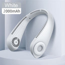 Summer Air Cooling Bladeless Sport Travel Personal Hanging Neck Fan (White)