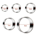 5pcs Circle Steel Cookie Cake Cutter Biscuit Diy Baking L6C0 Pastry J1I7