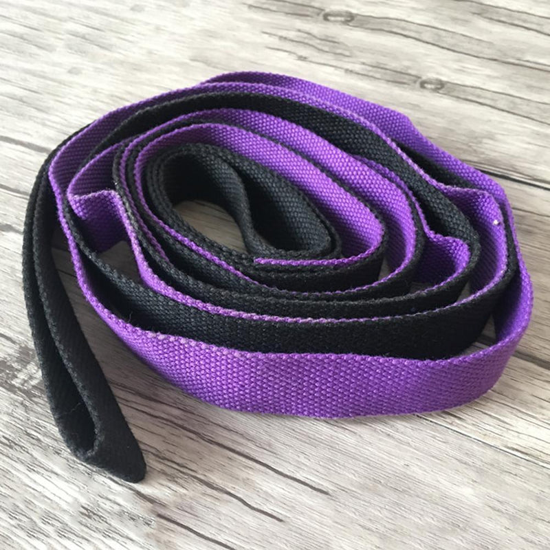 6.6ft Yoga Stretch Strap Aerial Yoga Anti-Gravity Rope w/ Grip Loops(Purple