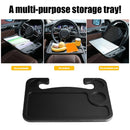 Car Steering Wheel Desk Tray ABS Plastic Laptop Tablet Eating Desk (Black) Newly