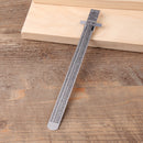 Stainless Steel Ruler with Detachable Clip Length Depth Gauge Straight Rulers